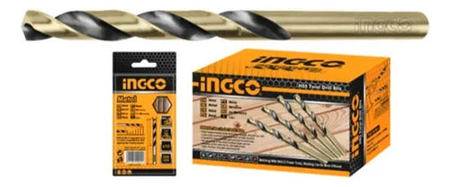 Set Brocas Metal Hss 10 Piezas 4x75mm Ingco Dbt1100403