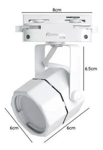 Pack 3 Foco Monofásico Lámpara Techo Riel Ampolletas Muro