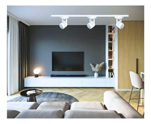 Pack 3 Foco Monofásico Lámpara Techo Riel Ampolletas Muro