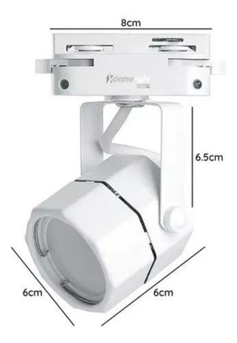 Foco Lampara Riel Monofásico Porta Ampolleta 220v Decorativo