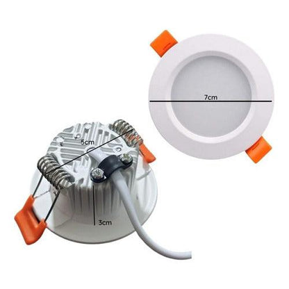 Panel Plafon Led Embutido Empotrado Redondo 3w 7cm - Deus Group