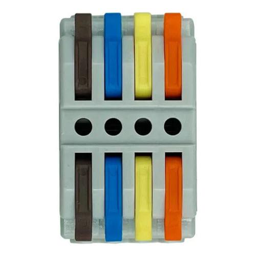 Pack 30 Conector Vago Empalme Rápido 4 Entradas 4 Salidas - Mi tienda