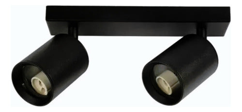 Aplique Porta 2 Gu10 Dicroica Doble Dirigible Sin Ampolletas - Deus Group 