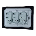 Tomacorriente Embutido Triple 10/16a Exterior Ip55 250v Sec - Mi tienda