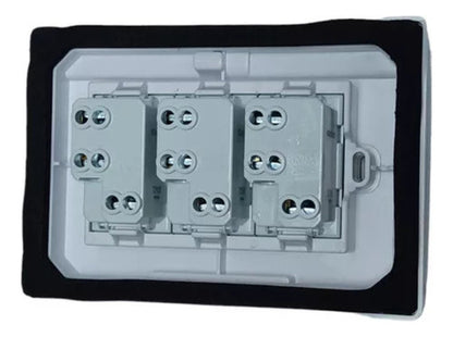 Tomacorriente Embutido Triple 10/16a Exterior Ip55 250v Sec - Mi tienda 