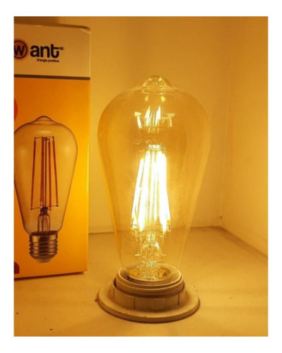Pack 6 Ampolletas Vintage LED Edison Filamento E27 4W - Deus Group 