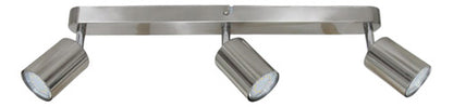 Aplique Niquelado Plateado Triple Ampolleta Dicroica Gu10 - Deus Group 