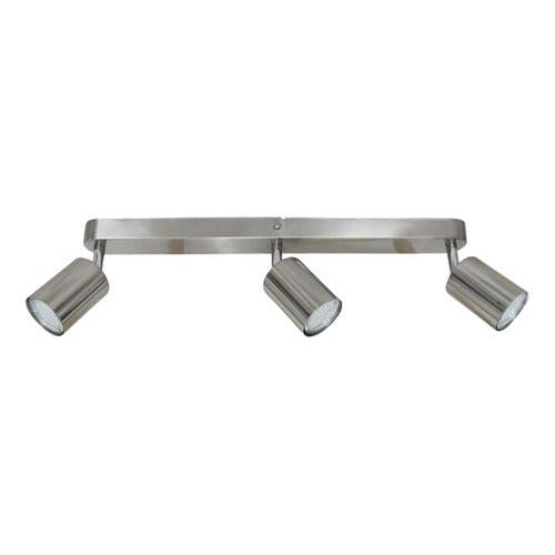 Aplique Niquelado Plateado Triple Ampolleta Dicroica Gu10 - Deus Group