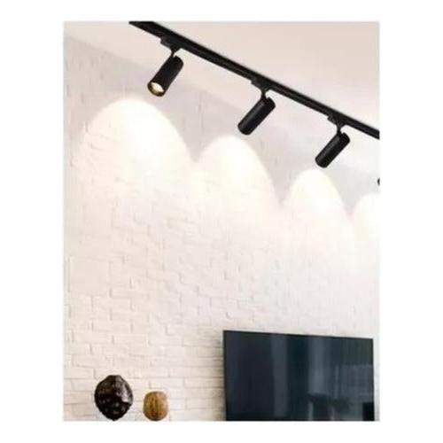 Foco Decorativo Lampara Riel Monofásico Porta Ampolleta 220v - Deus Group