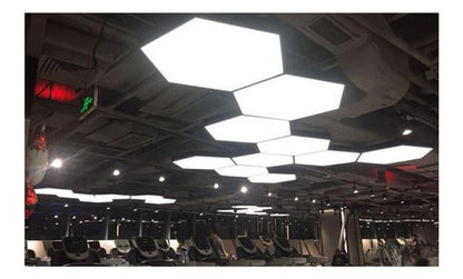 Lámpara Led Sobrepuesta Hexágono Colgante 60cm 48w Luz Fría - Deus Group 