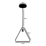 Lampara Colgante De Fierro Triangulo Vintage  E27 - Deus Group
