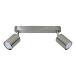 Aplique Niquelado Plateado Doble Ampolleta Dicroica Gu10 - Deus Group