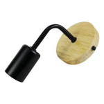 Aplique Madera Porta Ampolleta E27 Ascella Konnergie Deus - Deus Group