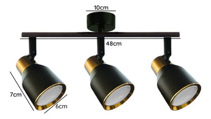 Aplique Foco Porta Ampolleta Gu10 Triple Moderno Dirigible - Deus Group 