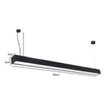 Lampara Moderna Led Lineal Colgante Pendant 24w Negro Blanco - Deus Group