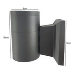 Aplique Led Kapelle Cilindro Ip54 Simple Gu10 Konnergie Deus - Deus Group