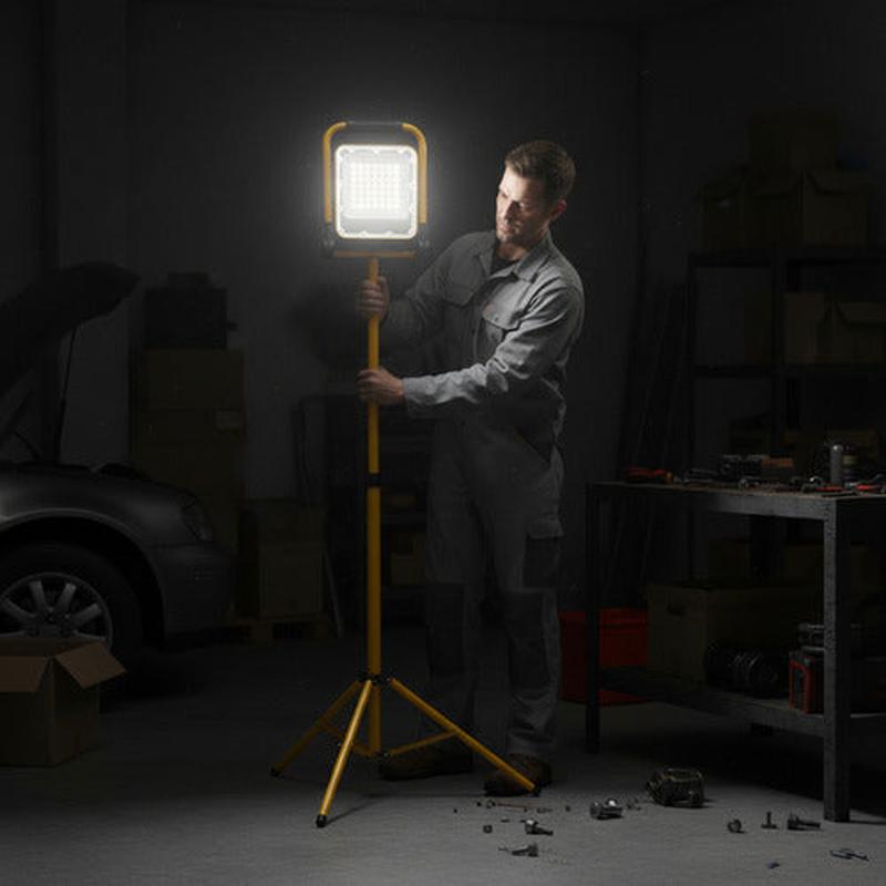 Atril Trípode Soporte Con Foco Recargable 50w Portatil 150cm