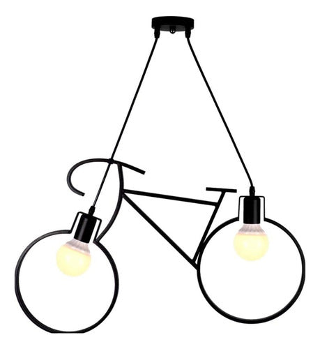 Lámpara Colgante Moderna Aluminio Diseño Bicicleta