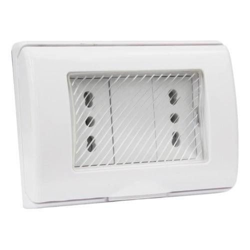 Tomacorriente Embutido Doble 10/16a Exterior  Ip55 250v Sec - Mi tienda