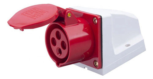 Enchufe Industrial Hembra Sobrepuesta Ip44 16a 380v 3p / T - Deus Group 