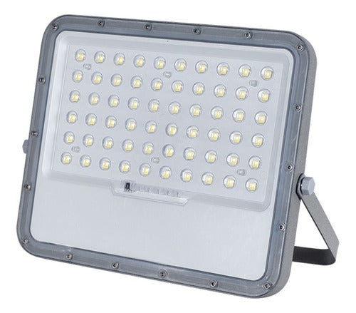 Foco Proyector Led Con Panel Solar 1400lm Luz Fria + Control