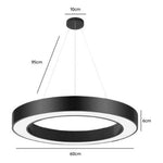 Lámpara Led Colgante Redonda Moderna  60cm 36w Luz Fría - Deus Group