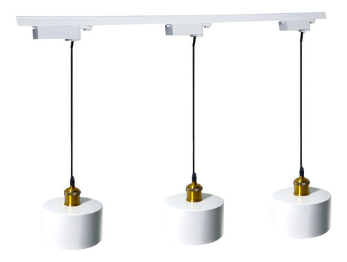 Pack 3 Foco Monofásico Lámpara Techo Riel Colgante Elegante