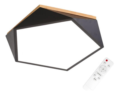 Lámpara Led 72w 40cm Sobrepuesta Moderna Pentágono + Control - Deus Group 