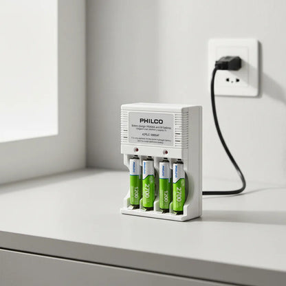Cargador De Pilas 2 Pilas Aa 2700 Mah 2 Pilas Aaa 1200 Mah