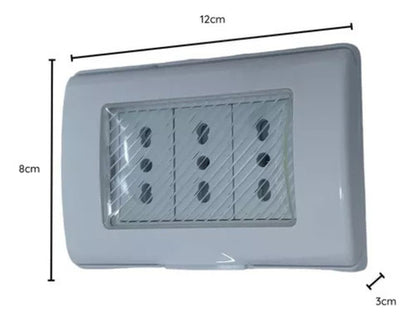 Tomacorriente Embutido Triple 10/16a Exterior Ip55 250v Sec - Mi tienda 