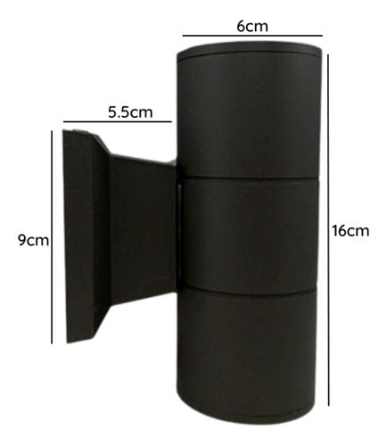 Aplique Led Exterior Kapelle  Ip54 Doble Gu10 Konnergie Deus