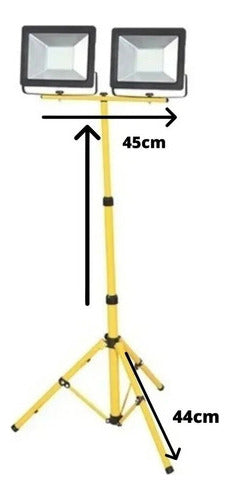 Soporte Base Atril Trípode Foco Led 220v Emergencia Obras - Deus Group 
