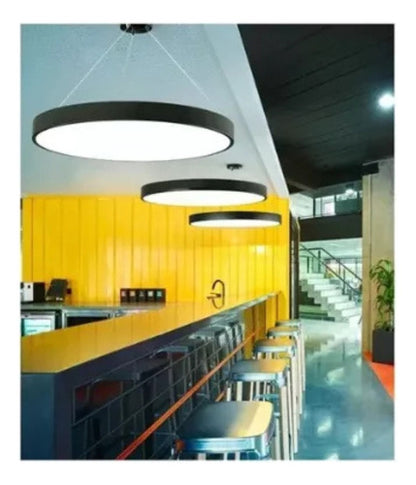 Lámpara Led Colgante Redonda Moderna  60cm 48w Luz Fría - Deus Group 