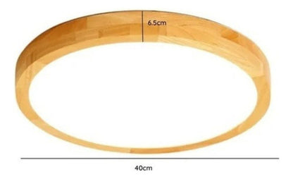 Panel Plafón Led Borde Madera Sobrepuesto  Moderno 40cm 76w - Deus Group 