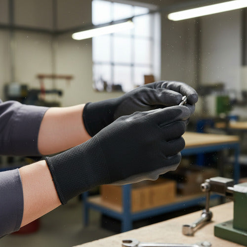 Guantes De Seguridad Palma Pu Flex Protección Industrial