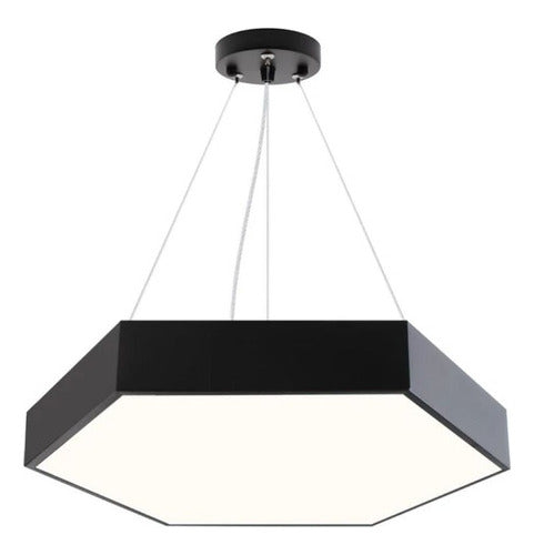 Lámpara Led Sobrepuesta Hexágono Colgante 60cm 48w Luz Fría - Deus Group 