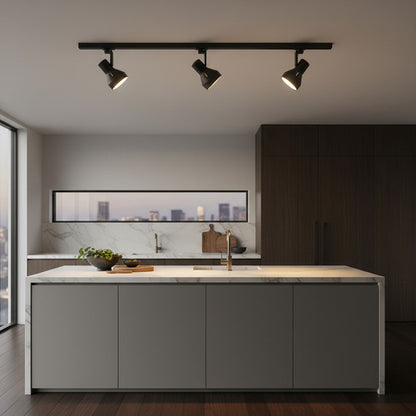 Pack 3 Foco Monofásico Lámpara Techo + Riel Ampolletas E27