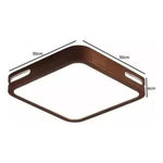 Panel Plafón Led Borde Madera Sobrepuesto Cuadrado  30cm 36w - Deus Group