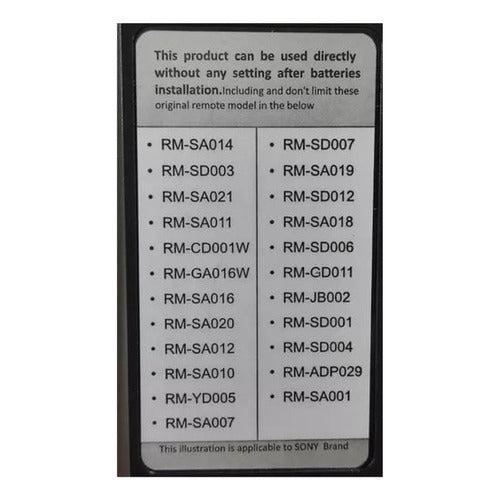 Control Remoto Compatible Televisor Sony Smart Tv