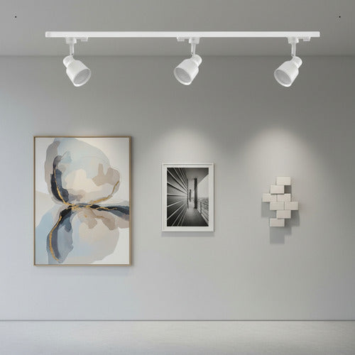 Pack 3 Foco Monofásico Lámpara Techo Riel Muro Elegante Gu10