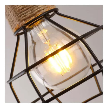 Lampara Colgante Techo Vintage Cáñamo Retro E27 - Deus Group