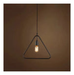Lampara Colgante De Fierro Triangulo Vintage  E27 - Deus Group