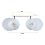 Lampara Aplique Doble Porta Ampolleta E27 Madera Decorativo - Deus Group