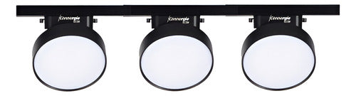 Pack 3 Foco Riel Panel Plafón Led 36w Riel Monofásico Techo