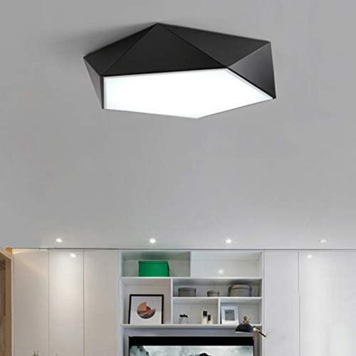 Lámpara Led 72w 40cm Sobrepuesta Moderna Pentágono + Control