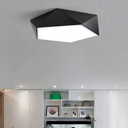 Lámpara Led 72w 40cm Sobrepuesta Moderna Pentágono + Control - Deus Group 