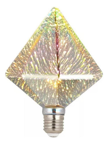 Ampolleta LED 3W RGB Diseño Diamante Decorativo Colores - Deus Group 