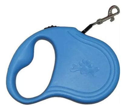 Correa Retractril Automatica Paseo Perro Mascotas 5 Metros Color Azul - Deus Group 