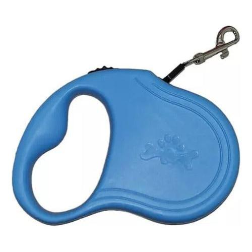 Correa Retractril Automatica Paseo Perro Mascotas 5 Metros Color Azul - Deus Group