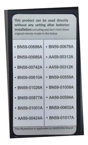 Control Remoto Compatible Televisor Samsung Smart Tv + Pilas - Deus Group 